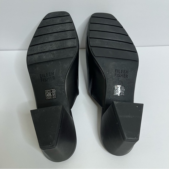 Eileen Fisher Nappa Leather Black Slip-On Mules size 7.5 - Picture 7 of 15